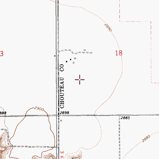 Topographic Map of 29N09E18CB__01 Well, MT