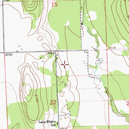 Topographic Map of 29N20W22BA__01 Well, MT