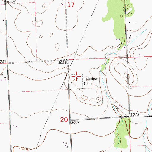 Topographic Map of 29N20W20AB__01 Well, MT