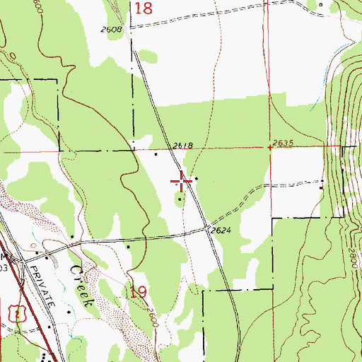Topographic Map of 29N30W19ABA_01 Well, MT