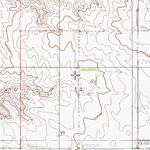 Topographic Map of 29N51E14BDDA01 Well, MT