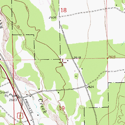 Topographic Map of 29N30W19ABB_01 Well, MT