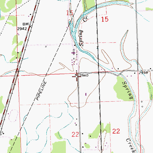 Topographic Map of 29N21W22ABBB01 Well, MT
