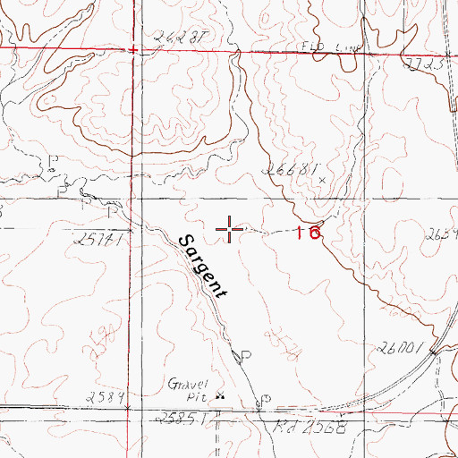 Topographic Map of 29N42E15CAAB01 Well, MT