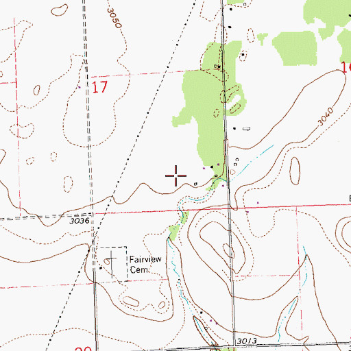 Topographic Map of 29N20W17DD__01 Well, MT