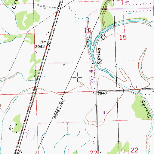 Topographic Map of 29N21W16BA__01 Well, MT