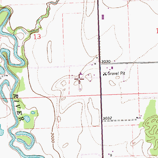 Topographic Map of 29N22W13DD__02 Well, MT