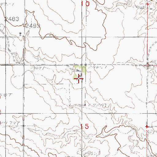 Topographic Map of 29N47E15BAAD01 Well, MT