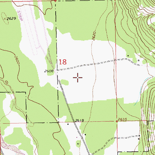 Topographic Map of 29N30W18DBDA01 Well, MT