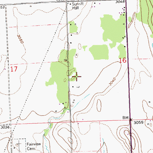 Topographic Map of 29N20W16CB__01 Well, MT