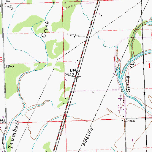 Topographic Map of 29N21W15CD__01 Well, MT