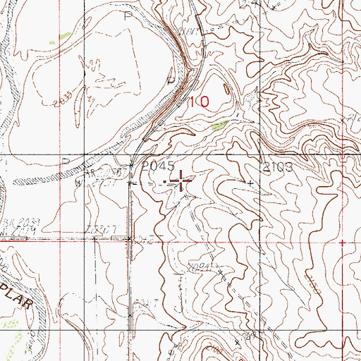 Topographic Map of 29N51E10CDAA01 Well, MT