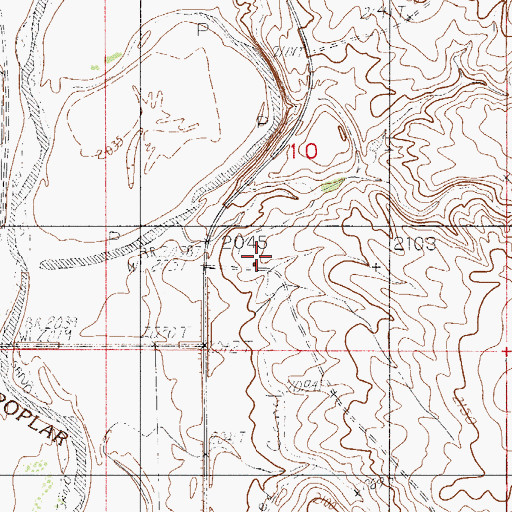 Topographic Map of 29N51E10CDAB01 Well, MT