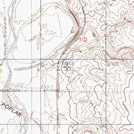 Topographic Map of 29N51E10CDBA01 Well, MT