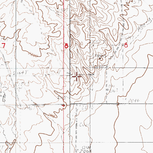 Topographic Map of 29N51E08CC__01 Well, MT