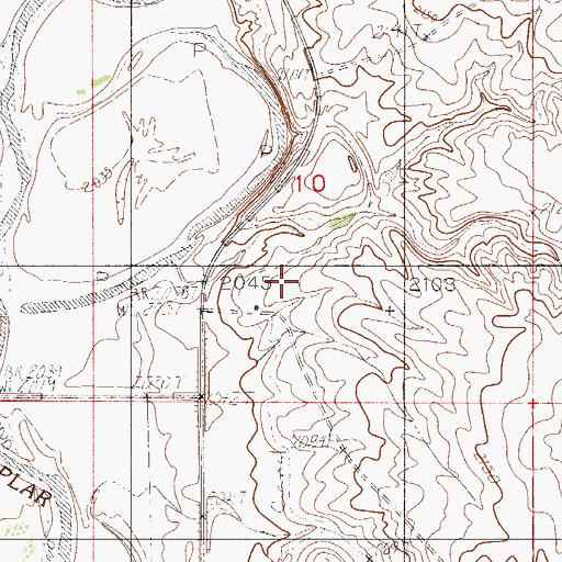 Topographic Map of 29N51E10CADD01 Well, MT