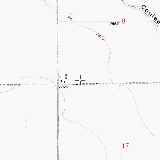 Topographic Map of 29N09E08CC__01 Well, MT