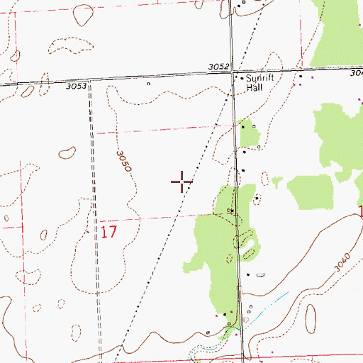 Topographic Map of 29N20W17AD__01 Well, MT