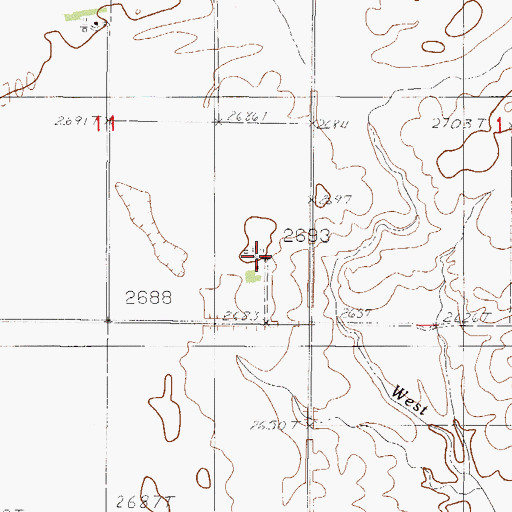 Topographic Map of 29N46E11DDAC01 Well, MT
