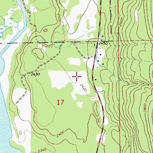Topographic Map of 29N33W17ACAA01 Well, MT
