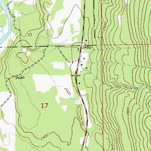 Topographic Map of 29N33W17AACC01 Well, MT