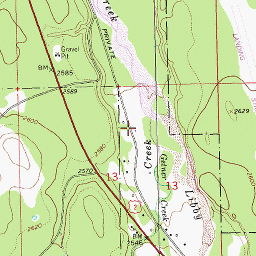 Topographic Map of 29N31W13ABC_01 Well, MT
