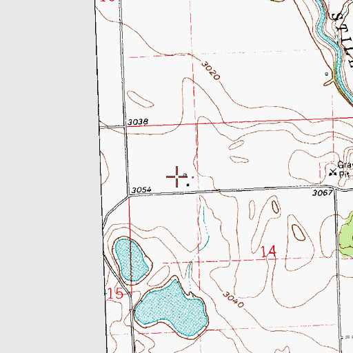 Topographic Map of 29N22W14BBDD01 Well, MT