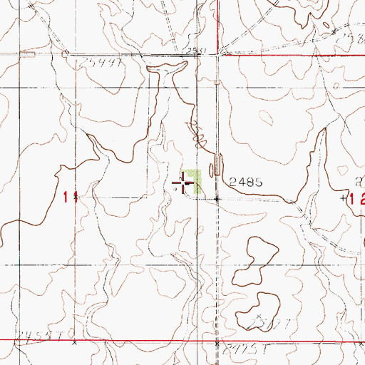 Topographic Map of 29N48E11ADDD01 Well, MT