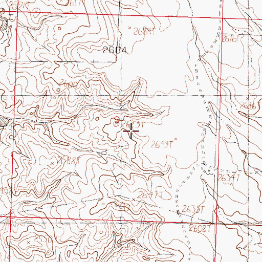 Topographic Map of 29N35E09DB__01 Well, MT