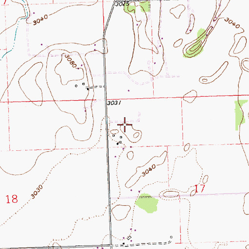 Topographic Map of 29N21W17BB__02 Well, MT