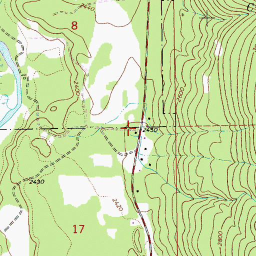 Topographic Map of 29N33W17AABB01 Well, MT