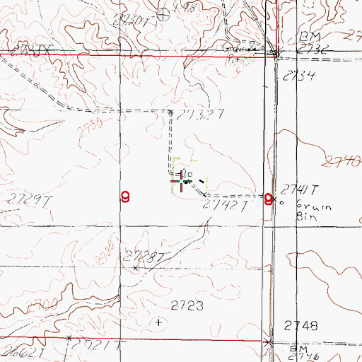 Topographic Map of 29N44E09ACDC01 Well, MT