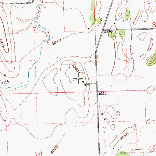 Topographic Map of 29N21W08AC__01 Well, MT