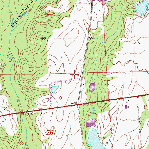 Topographic Map of Agricultural Engineering Unit Auburn University, AL
