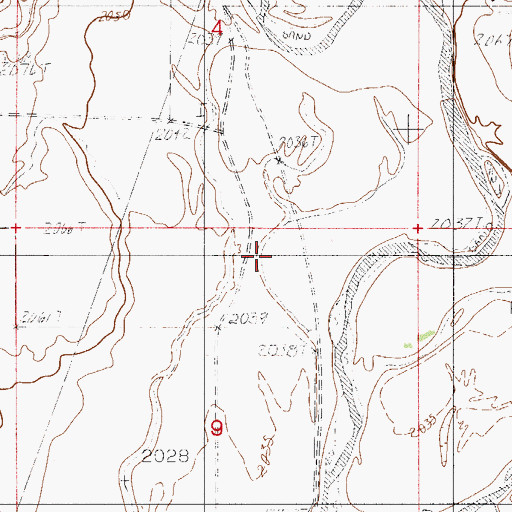Topographic Map of 29N51E09ABBA02 Well, MT