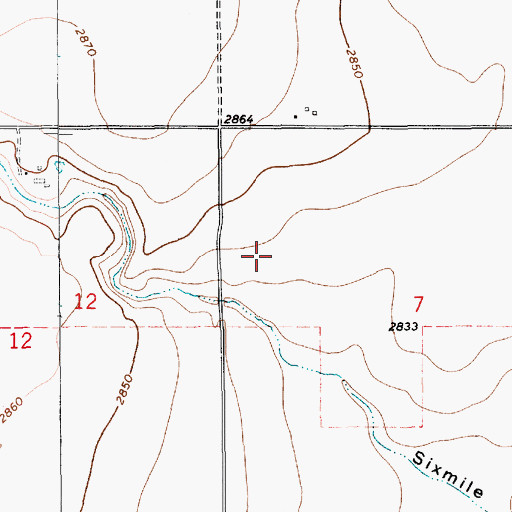 Topographic Map of 29N11E07BC__01 Well, MT