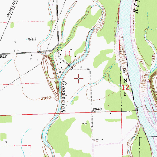 Topographic Map of 29N21W11DBDD01 Well, MT