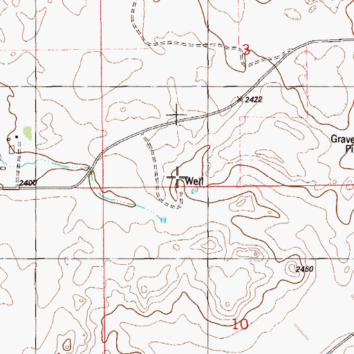 Topographic Map of 29N58E03CDCC01 Well, MT