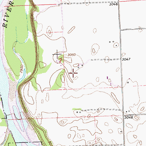 Topographic Map of 29N20W07DB__01 Well, MT