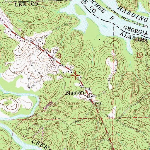 Topographic Map of Blanton Church, AL