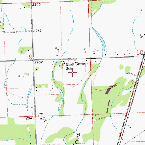 Topographic Map of 29N21W10AD__01 Well, MT