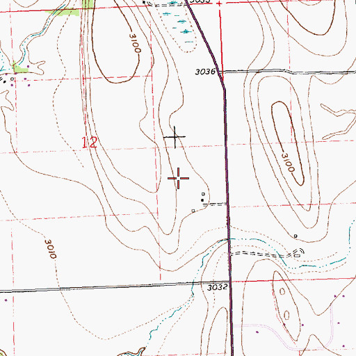 Topographic Map of 29N22W12DA__01 Well, MT