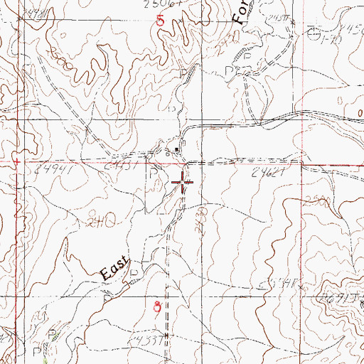 Topographic Map of 29N46E08ABBD01 Well, MT