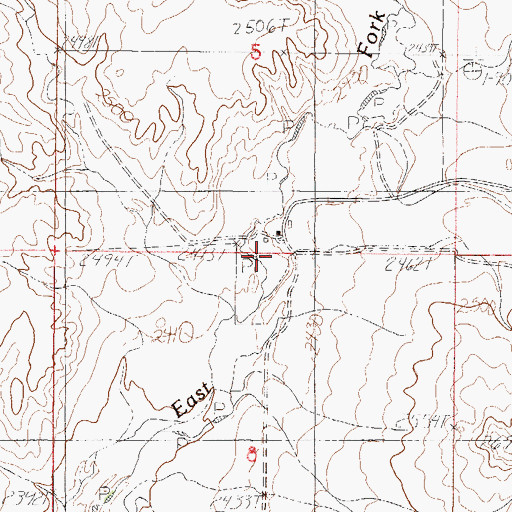 Topographic Map of 29N46E08ABBB01 Well, MT