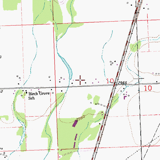 Topographic Map of 29N21W10BDCC01 Well, MT