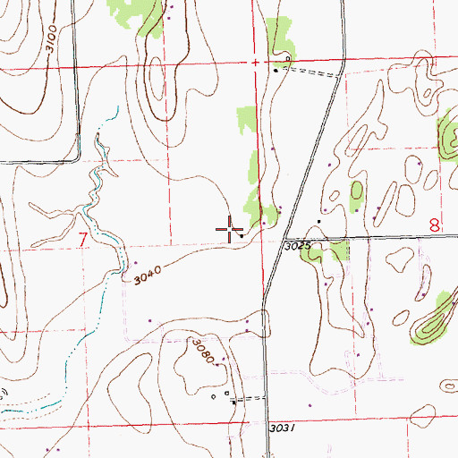 Topographic Map of 29N21W07ADDD01 Well, MT
