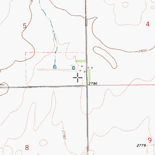 Topographic Map of 29N12E05DD__02 Well, MT