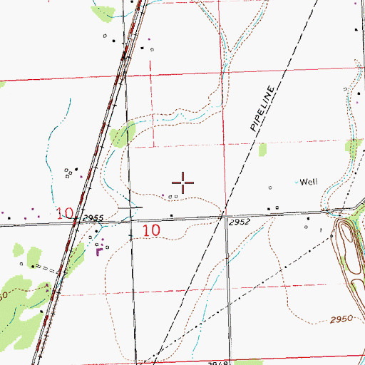 Topographic Map of 29N21W10BC__01 Well, MT