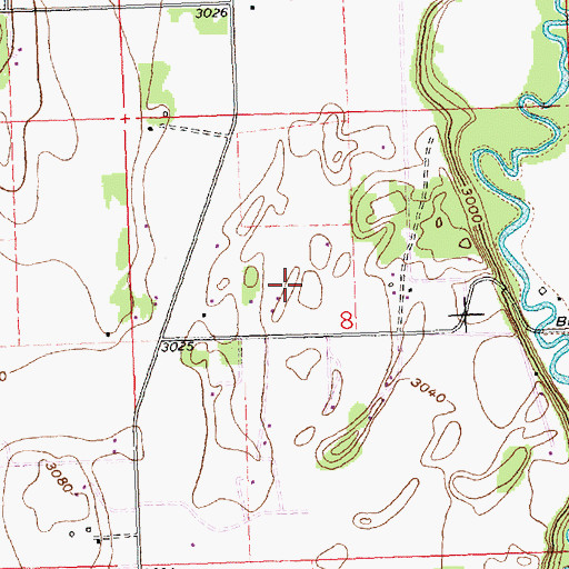 Topographic Map of 29N21W08DC__01 Well, MT