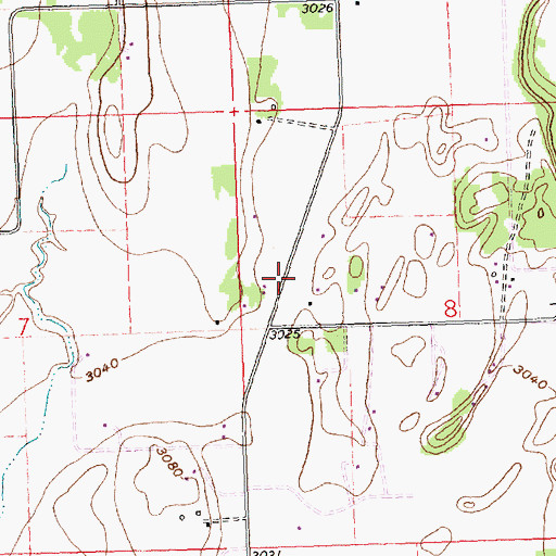Topographic Map of 29N21W08BD__01 Well, MT